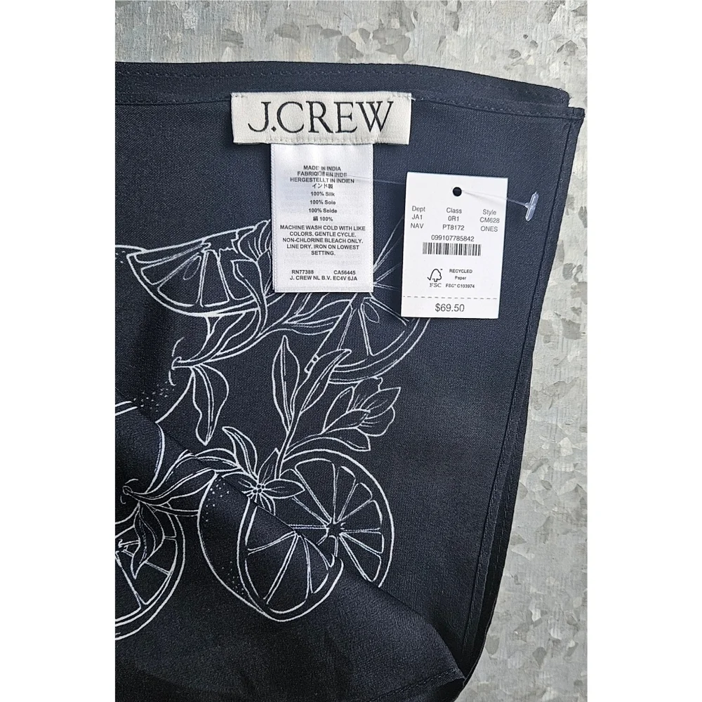 J. Crew Oversized Printed Silk Bandana